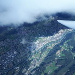 Flugwegposition um 12:20:18: Aufgenommen in der Nähe von Gemeinde Sistrans, Sistrans, Österreich in 3795 Meter